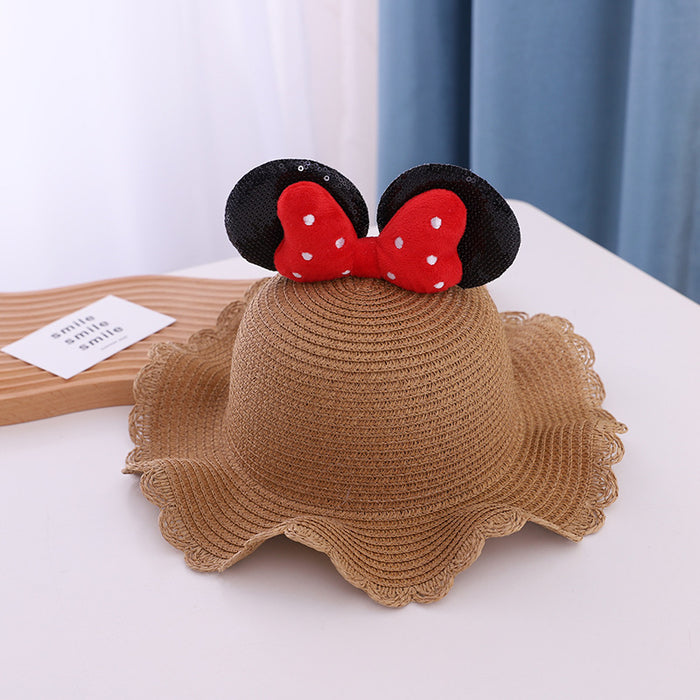 Jewelry WholesaleWholesale thin children's sunshade hat sunscreen Princess Beach Hat JDC-FH-Andie002 Fashionhat 暗蝶 %variant_option1% %variant_option2% %variant_option3%  Factory Price JoyasDeChina Joyas De China