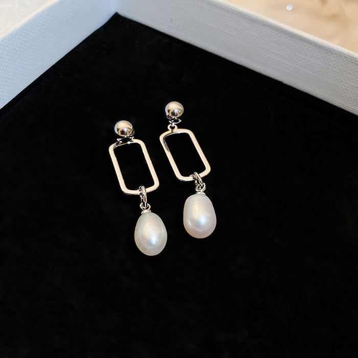 Wholesale Alloy Square Pearl Drop Earrings JDC-ES-BY338