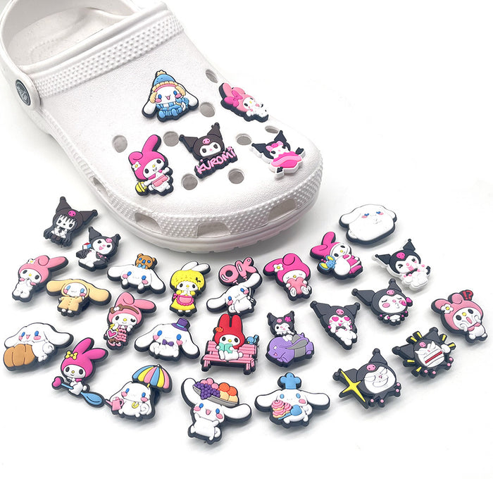 Wholesale set of 30 Cartoon Cute PVC DIY Accessories Croc Charms (M) MOQ≥3 JDC-CCS-WanX032