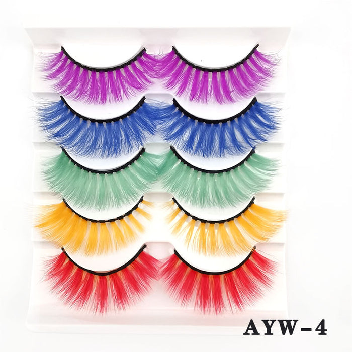 Jewelry WholesaleWholesale Color Messy False Eyelashes 5 Pairs Pack JDC-EY-LDian001 eyelashes 靓点 %variant_option1% %variant_option2% %variant_option3%  Factory Price JoyasDeChina Joyas De China