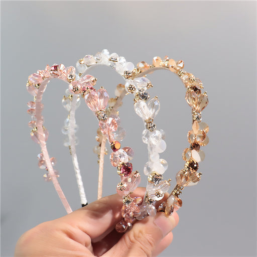 Jewelry WholesaleWholesale fishing line bundled crystal rhinestone hair band JDC-HD-ZC008 Headband 智承 %variant_option1% %variant_option2% %variant_option3%  Factory Price JoyasDeChina Joyas De China