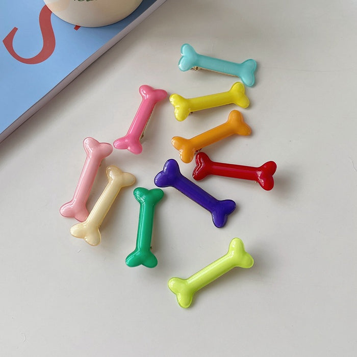 Wholesale Hair Clips Plastic Colorful Bones Fun JDC-HC-YJM022