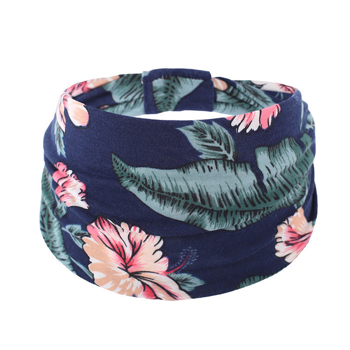 Wholesale Wide Brim Printed Fabric Headband JDC-HD-FAB002