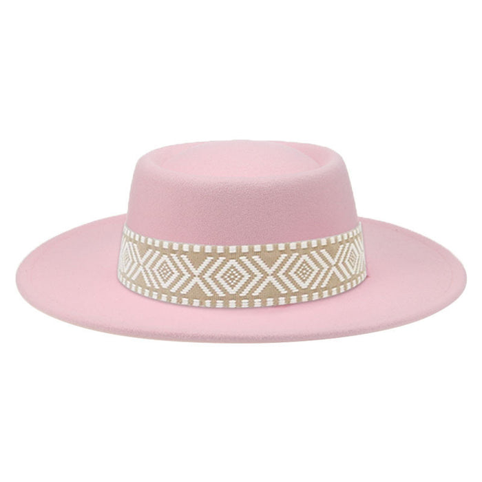 Jewelry WholesaleWholesale Dome Woolen Hat Flat Brim Hat JDC-FH-Guanchuan005 Fashionhat 冠川 %variant_option1% %variant_option2% %variant_option3%  Factory Price JoyasDeChina Joyas De China