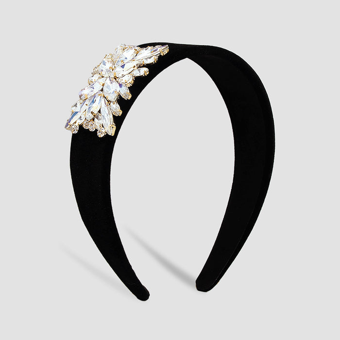 Wholesale Headband Flannel Alloy Rhinestone Gorgeous Elegant JDC-HD-YuL108