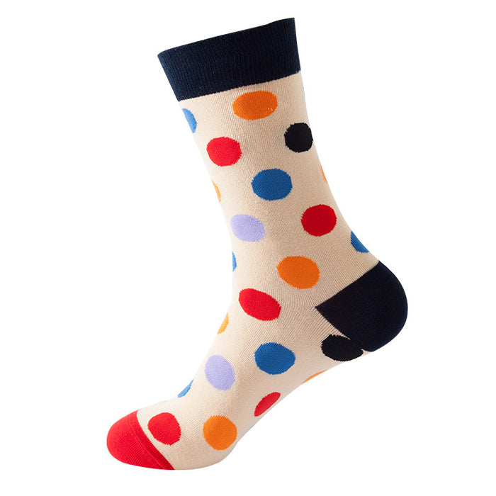 Wholesale polka dot mid tube stockings women's trendy socks MOQ≥2 JDC-SK-XinXi005