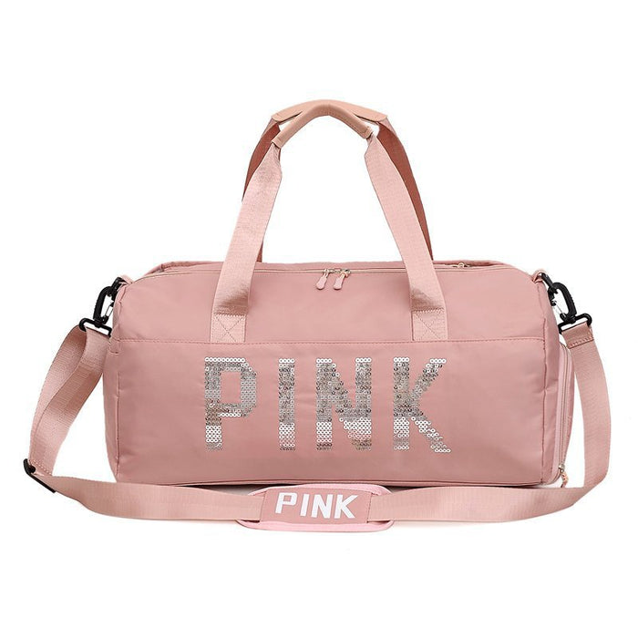 wholesale handbag nylon pink fitness travel waterproof JDC-HB-LanC001