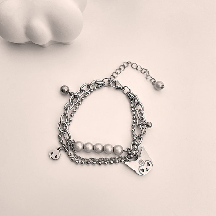 Wholesale Cartoon Pearl Bracelet MOQ≥2 JDC-BT-ChenY010