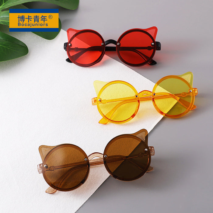 Jewelry WholesaleWholesale personalized frameless cat ear shape Sunglasses JDC-SG-SengB004 Sunglasses 森邦 %variant_option1% %variant_option2% %variant_option3%  Factory Price JoyasDeChina Joyas De China