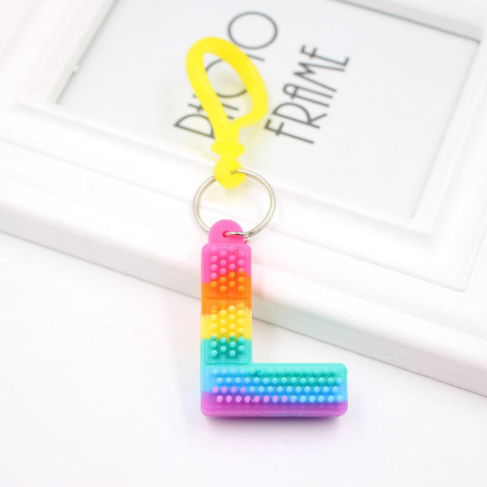 Jewelry WholesaleWholesale PVC Decompression Toy Rainbow Alphabet Keychain JDC-KC-Zuge032 Keychains 祖格 %variant_option1% %variant_option2% %variant_option3%  Factory Price JoyasDeChina Joyas De China