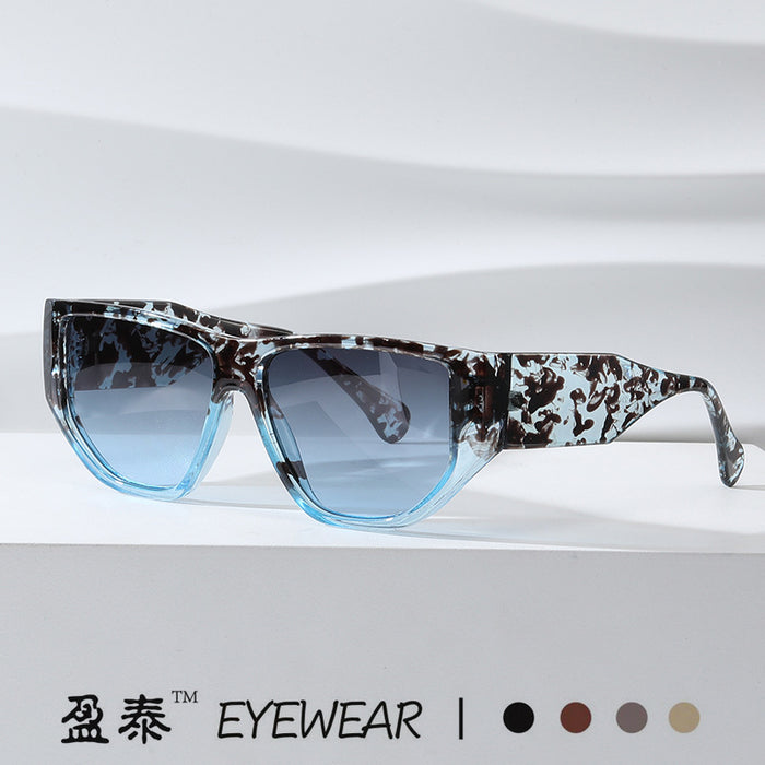 Wholesale Sunglasses PC Polygon Futuristic Floral Color JDC-SG-YuX013