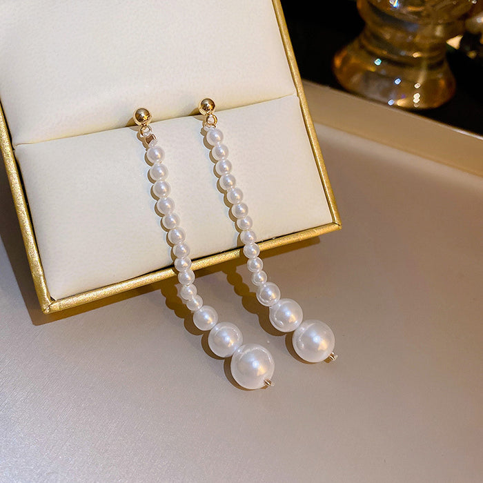 Jewelry WholesaleWholesale silver needle French vintage pleated irregular pearl earrings JDC-ES-BY200 Earrings 宝钰 %variant_option1% %variant_option2% %variant_option3%  Factory Price JoyasDeChina Joyas De China