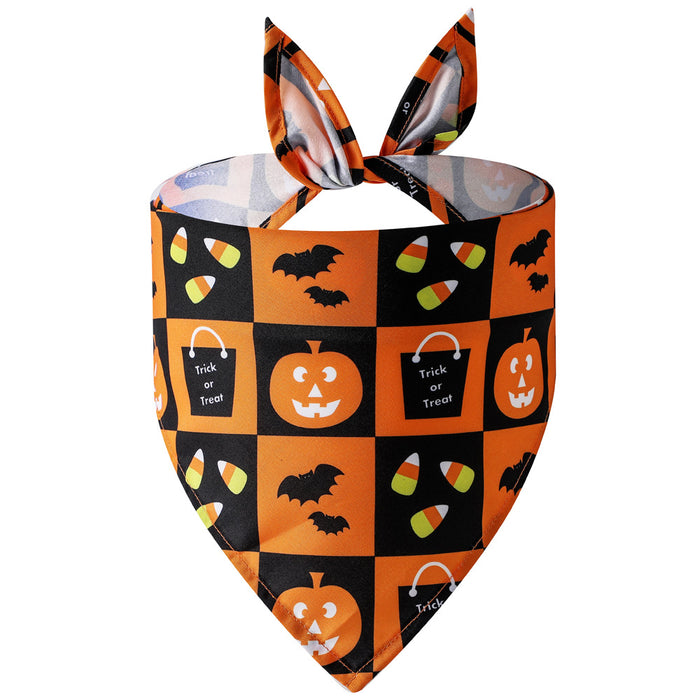 Wholesale Pet Clothes Pet Triangle Towel Halloween Saliva Towel Single Layer MOQ≥2 JDC-PC-YingQ001