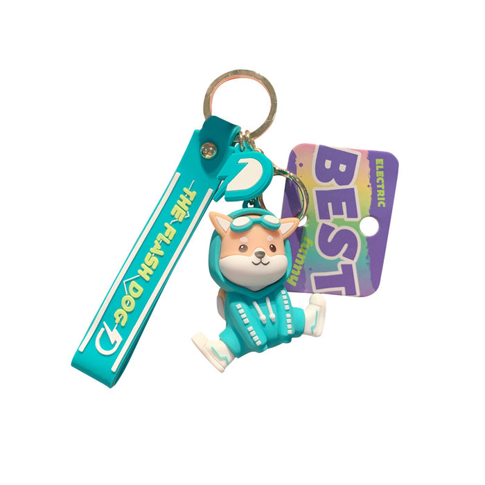 Wholesale Keychain Silicone Cute Puppy Sweater Pendant JDC-KC-JCai039