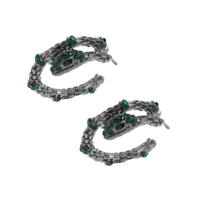 Wholesale Earrings Alloy Diamond Snake Shape JDC-ES-V055