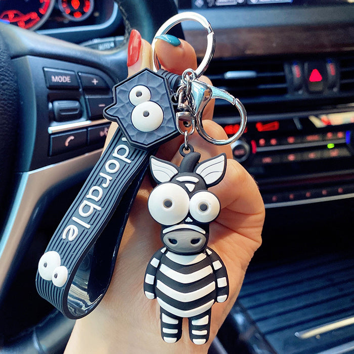 Jewelry WholesaleWholesale creative cartoon eye-popping giraffe keychain JDC-KC-Yaoyun007 Keychains 瑶韵 %variant_option1% %variant_option2% %variant_option3%  Factory Price JoyasDeChina Joyas De China