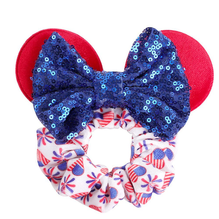 Wholesale cartoon large intestine hair ring children's bow festival style （M）JDC-HS-Danzuo010