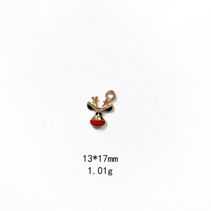 Wholesale charms Metal Drip Keychain Pendant Santa Claus Christmas MOQ≥10 JDC-CS-FuSu001