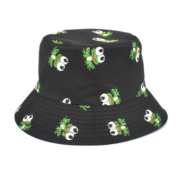 Wholesale hat fabric mushroom print fisherman hat spring summer outdoor sun protection MOQ≥2 JDC-FH-ShunMa003