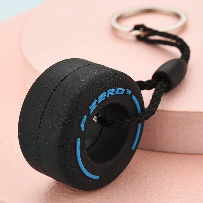 Wholesale PVC Soft Rubber Tire Keychain JDC-KC-YPin009