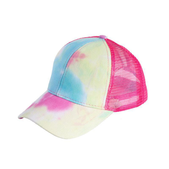 Jewelry WholesaleWholesale Summer Tie Dye Ponytail Baseball Hat Cotton Mesh Cap JDC-FH-RSheng001 Fashionhat 瑞升 %variant_option1% %variant_option2% %variant_option3%  Factory Price JoyasDeChina Joyas De China