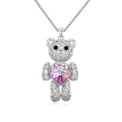 Wholesale alloy cute cartoon crystal sweater chain neck trimming high -end JDC-NE-Shiyi001