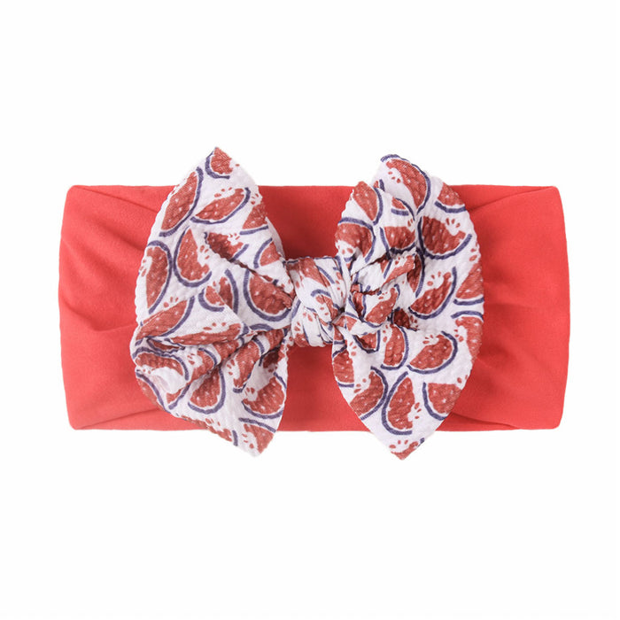 Wholesale baby nylon printed double bow Bandana sweatband JDC-HD-ML031