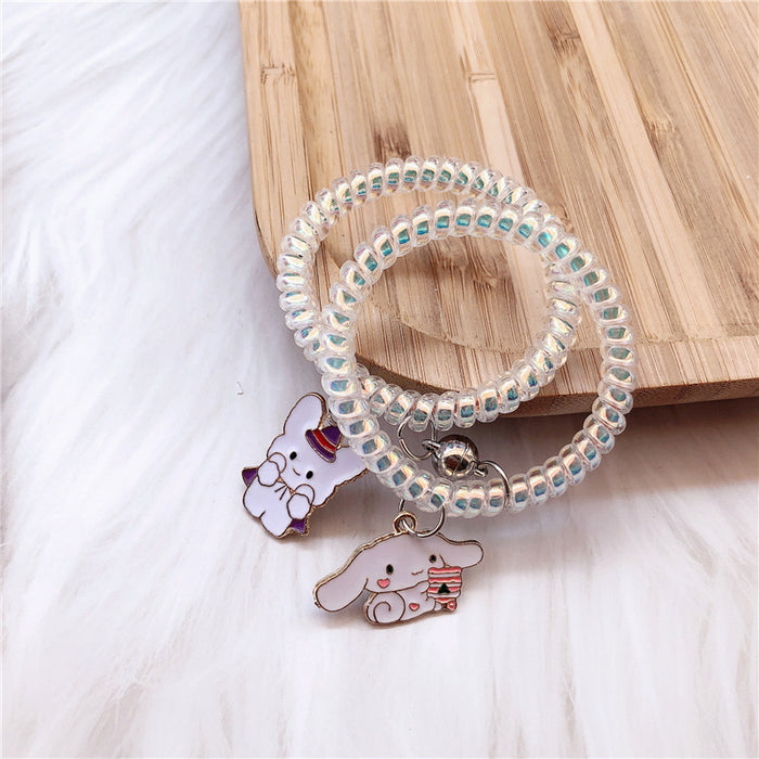 Jewelry WholesaleWholesale magnet hair ring telephone wire rope cartoon rubber band bracelet (F) JDC-BT-WeiY012 Bracelet 薇雅 %variant_option1% %variant_option2% %variant_option3%  Factory Price JoyasDeChina Joyas De China