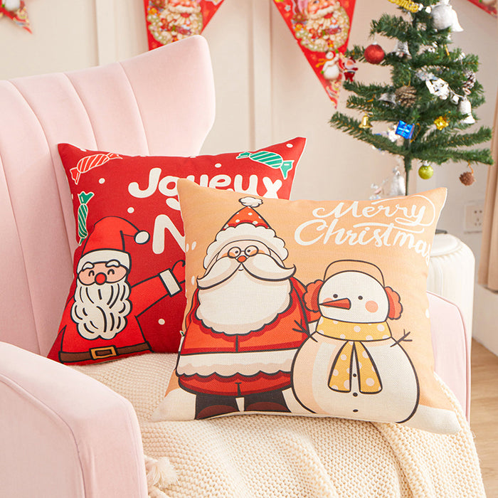 Wholesale Pillowcase Linen Print Christmas Without Pillow JDC-PW-RRL007