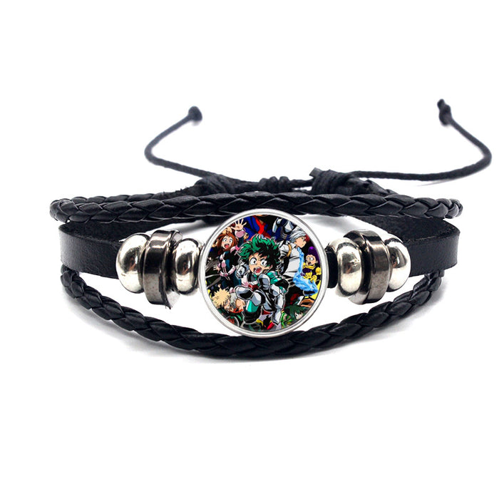 Wholesale Accessories Leather Bracelet Braided Adjustable MOQ≥2 (M) JDC-BT-YanY014