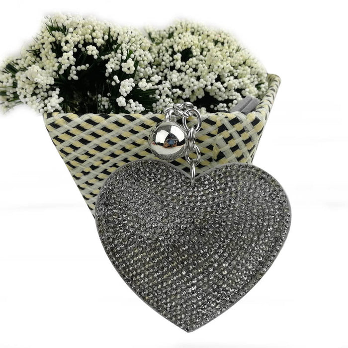 Llavero de aleación de corazón de diamante al por mayor JDC-KC-Huisen001