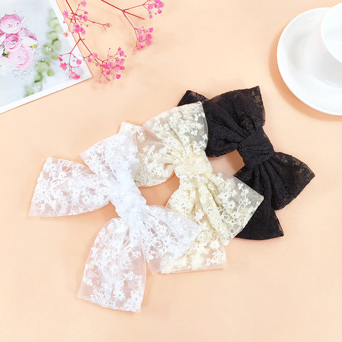 Wholesale Hair Clips Mesh Large Bow Back of Head JDC-HC-ChaoX006