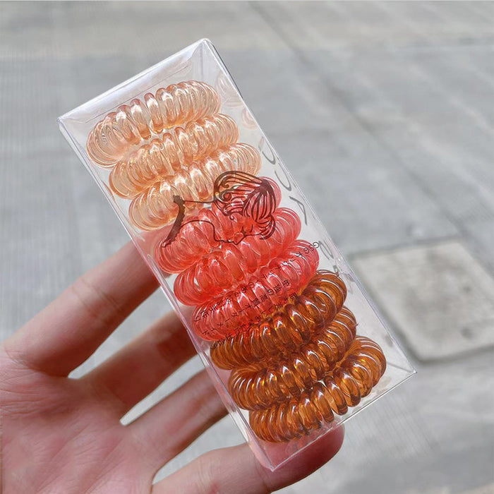 Wholesale Telephone Cord Hair Ring Girls Tie Hair Color High Elasticity Suit JDC-HS-YGe002