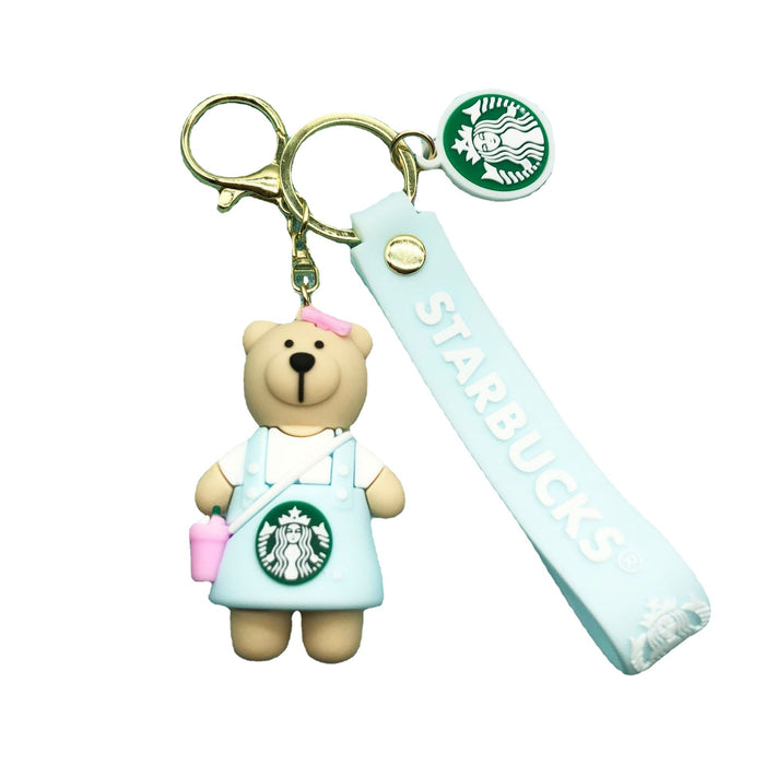 Wholesale Keychains PVC Hardware Cute Cartoon Bear (M) MOQ≥2 JDC-KC-LiangQ001