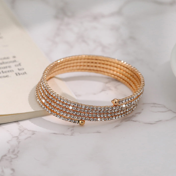 Jewelry WholesaleWholesale alloy rhinestone stretchable bracelet JDC-BT-DaiR015 Bracelet 黛仁 %variant_option1% %variant_option2% %variant_option3%  Factory Price JoyasDeChina Joyas De China