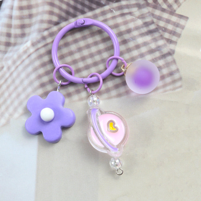 Wholesale Color Flower Animal Acrylic Keychain MOQ≥2 JDC-KC-YChen004