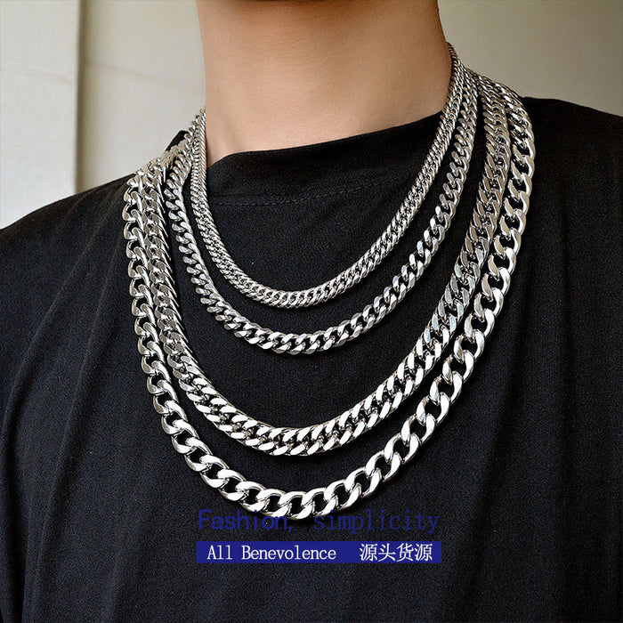 Wholesale Necklaces Titanium Men Hip Hop Punk MOQ≥2 JDC-NE-ZhongR002