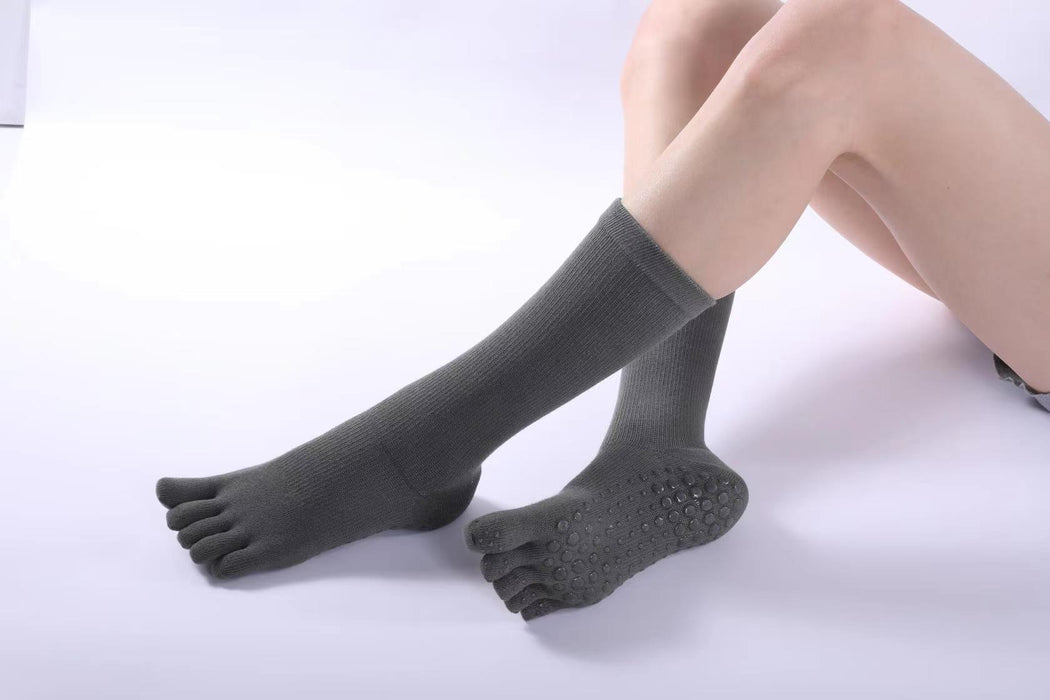 Wholesale Sock Cotton PVC Yoga Non-slip Wear-Resistant Aerobics Feet Five Finger Socks JDC-SK-TYS001