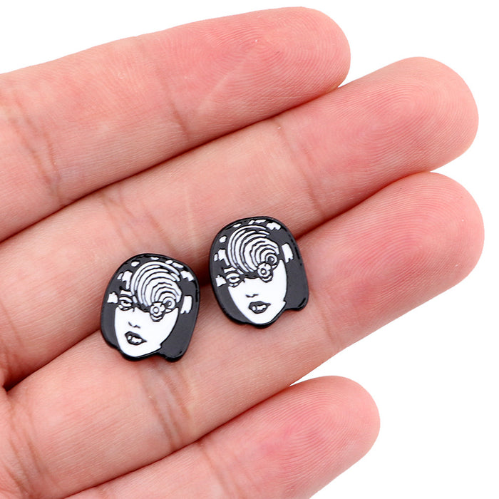 Wholesale Earrings Alloy Cartoon Character Earrings MOQ≥5 JDC-ES-QTQS001