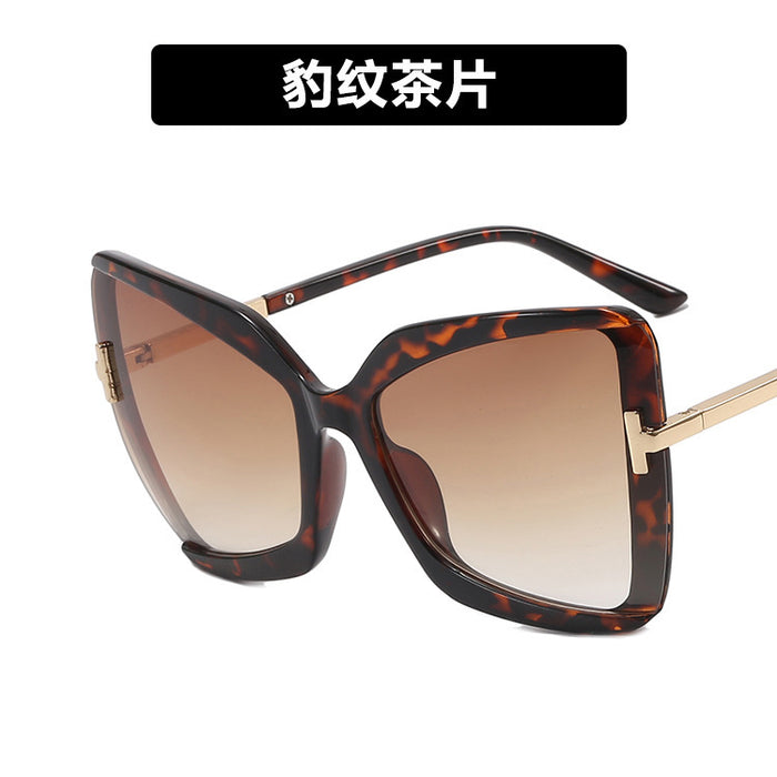 Wholesale Large Frame T-Shape Sunglasses Ladies Cat Eye Butterfly JDC-SG-PLS075