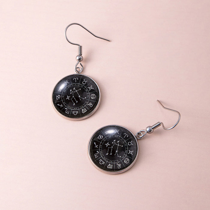 Jewelry WholesaleWholesale Zodiac Zodiac Earrings Time Gemstones MOQ≥2 JDC-ES-Fangt007 Earrings 芳拓 %variant_option1% %variant_option2% %variant_option3%  Factory Price JoyasDeChina Joyas De China