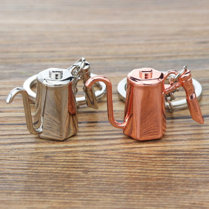 Wholesale Coffee Cup Moka Pot Coffee Appliance Zinc Alloy Keychain MOQ≥2 JDC-KC-XunXin006