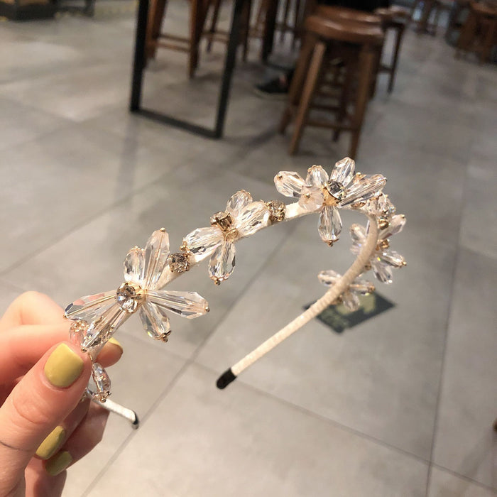 Jewelry WholesaleWholesale flower band diamond fairy hair hoop JDC-HD-ZC002 Headband 智承 %variant_option1% %variant_option2% %variant_option3%  Factory Price JoyasDeChina Joyas De China