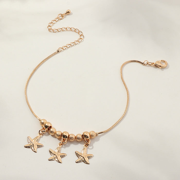 Jewelry WholesaleWholesale beach style foot chain with diamond claw Anklets JDC-AS-e262 Anklet 奈珠 %variant_option1% %variant_option2% %variant_option3%  Factory Price JoyasDeChina Joyas De China