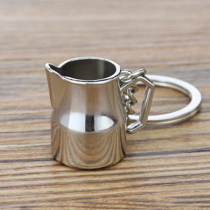 Wholesale Coffee Cup Moka Pot Coffee Appliance Zinc Alloy Keychain MOQ≥2 JDC-KC-XunXin006