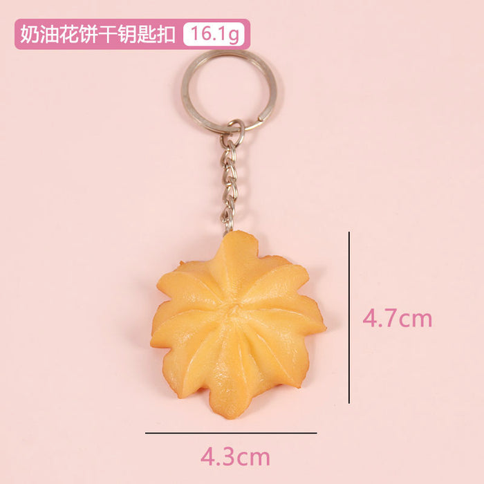 Wholesale simulation cookie keychain pendant cute MOQ≥2 JDC-KC-QHaoo001