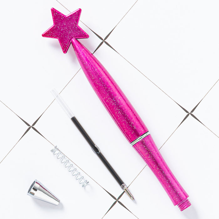 Wholesale Ballpoint Pen Plastic Star Shaped Twist Pen MOQ≥2 JDC-BP-Huah090