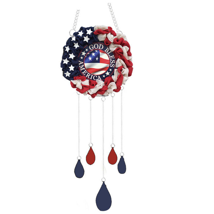 Wholesale 4th of July Independence Day Seven Star Ladybug Wind Chime Decorations MOQ≥2 JDC-DC-MinD001