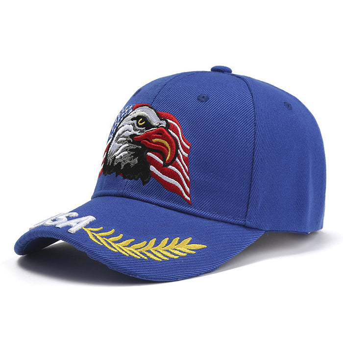 Wholesale wheat ear usa men and women shade duck tongue eagle baseball hat JDC-FH-WenR014