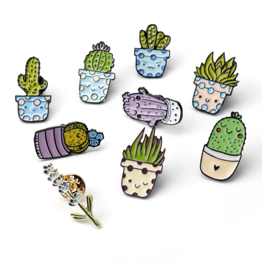 Jewelry WholesaleWholesale Cartoon Cactus Succulent Electroplating Alloy Brooch JDC-BC-AWen001 Brooches 艾文 %variant_option1% %variant_option2% %variant_option3%  Factory Price JoyasDeChina Joyas De China